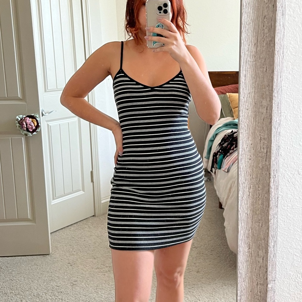 Pacsun bodycon striped dress